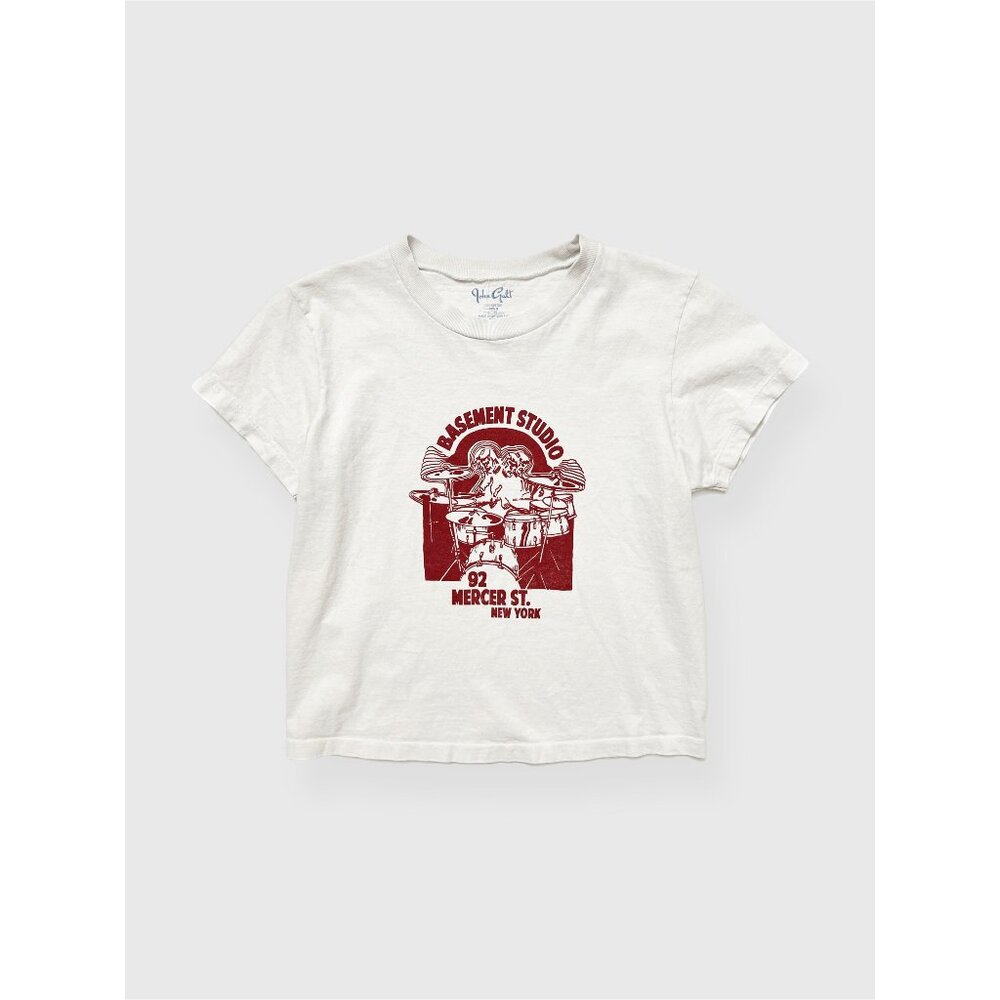 Brandy Melville White Tee with Red Graphic